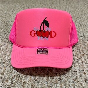 Neon Pink Trucker Hat